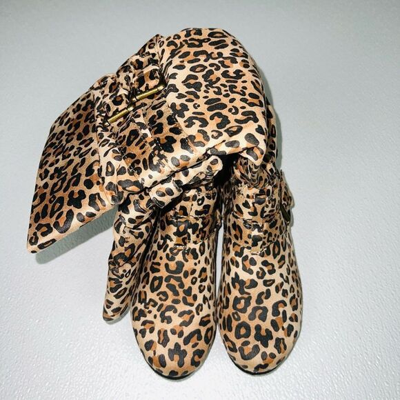 Forever Tammy-41 Camel Leopard Boots Size 6 Brand New - Picture 6 of 8